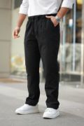 Erkek Beli Lastikli Keten Rahat Pantolon resmi